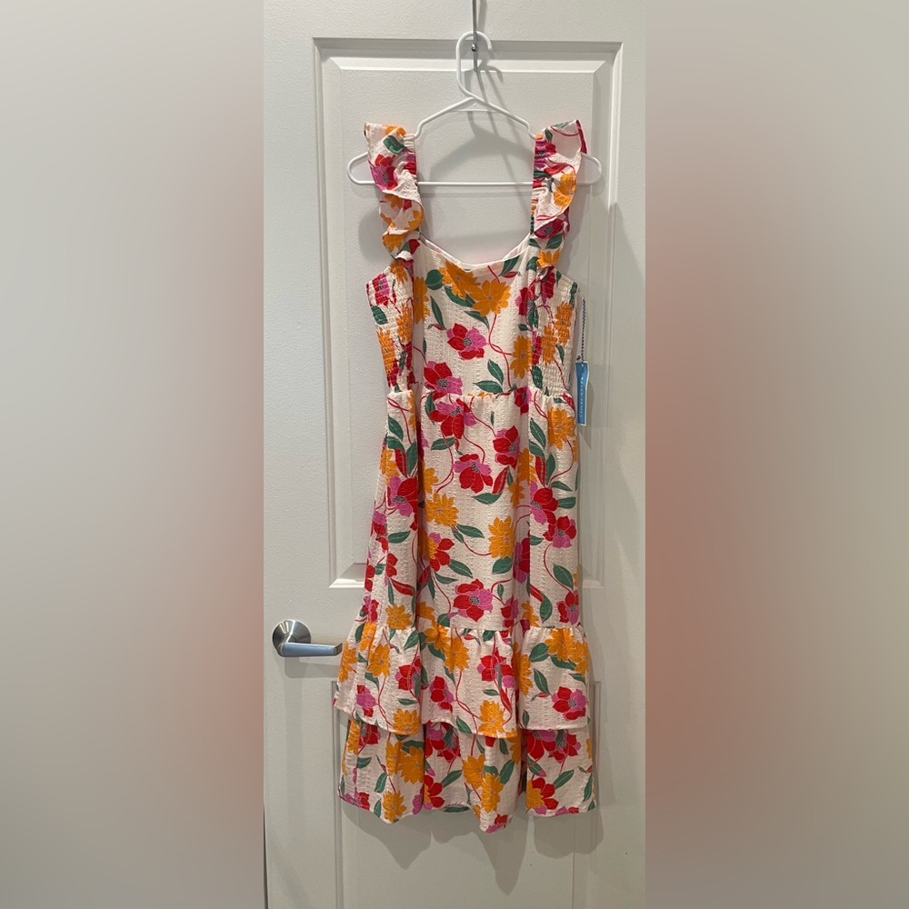 NEW…Draper James Floral Flutter Sleeve Midi Dress - Picture 4 of 6